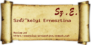 Székelyi Ernesztina névjegykártya